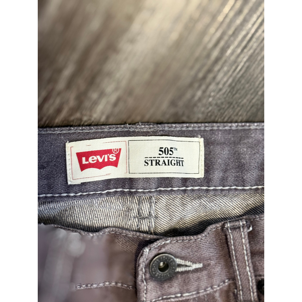 Levi’s 505 Boys Straight Leg Jeans Gray Slight Mauve Tint Sz 18Reg 29x29 - Picture 9 of 9